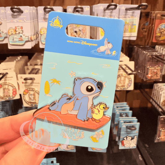 "Pre-Order" HKDL - Stitch & Duckling Surfing  Pin, Lilo and Stitch Summer 2026