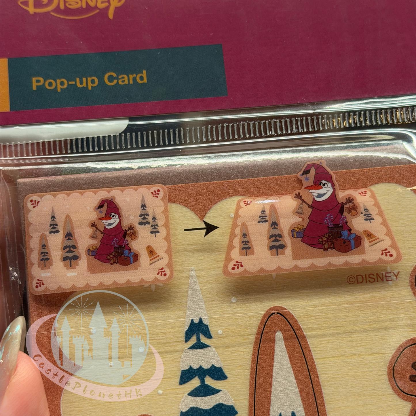 "Pre-Order" HKDL - Scarf Tree Olaf Holiday Pop-Up Card, World of Frozen