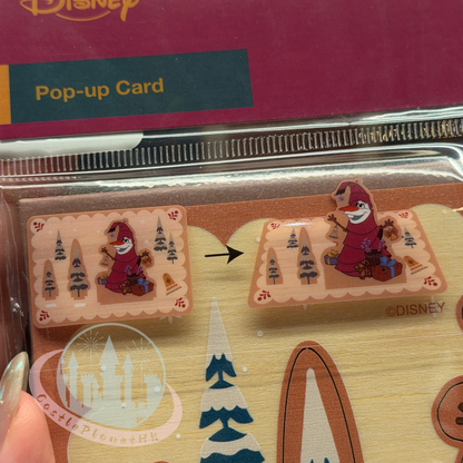 "Pre-Order" HKDL - Scarf Tree Olaf Holiday Pop-Up Card, World of Frozen