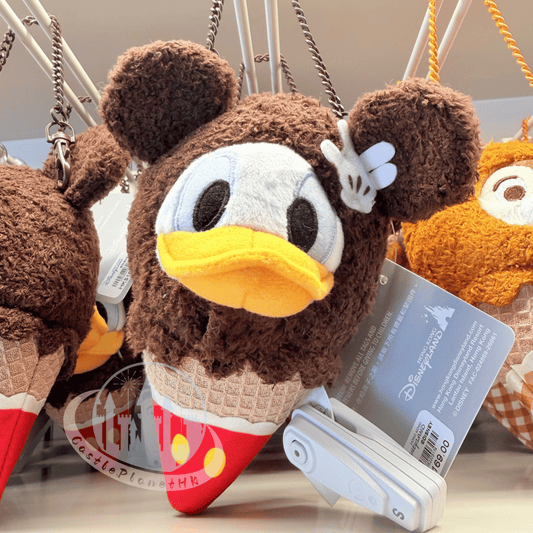 "Pre-Order" HKDL - Donald Duck Plush Keychain,  Ice Cream Cone 2026