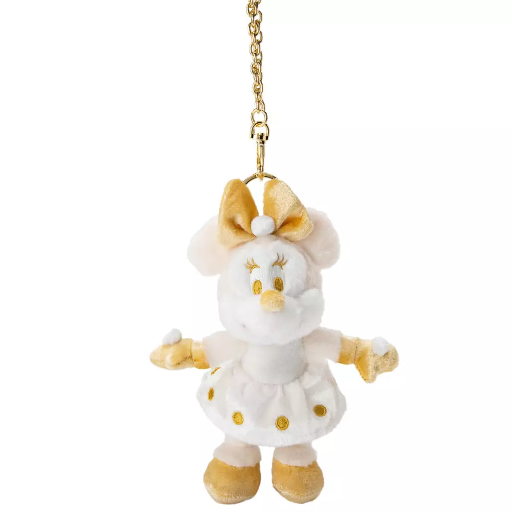 "Pre-Order" HKDL - Minnie mouse Plush Keychain (Pearl Love Collection)