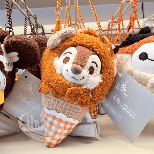 "Pre-Order" HKDL - Chip Plush Keychain,  Ice Cream Cone 2026