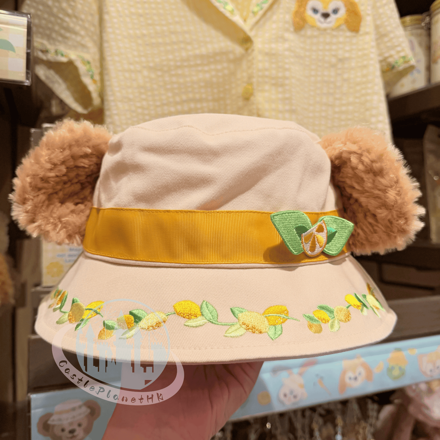 "Pre-Order" HKDL - Duffy Plush ar Bucket hat for Adults, Duffy and Friends Lemon Fiesta 2026
