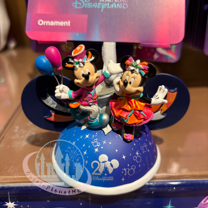 “Pre-order” HKDL - Mickey & Minnie Ear Hat Ornament, HKDL 20th Anniversary Grand Celebration