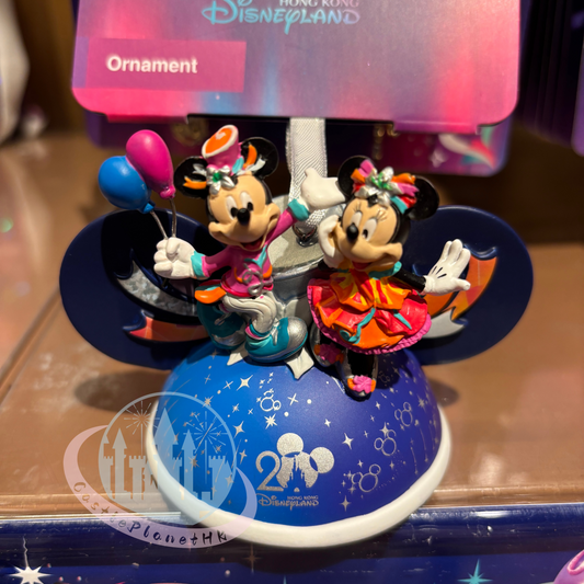 “Pre-order” HKDL - Mickey & Minnie Ear Hat Ornament, HKDL 20th Anniversary Grand Celebration