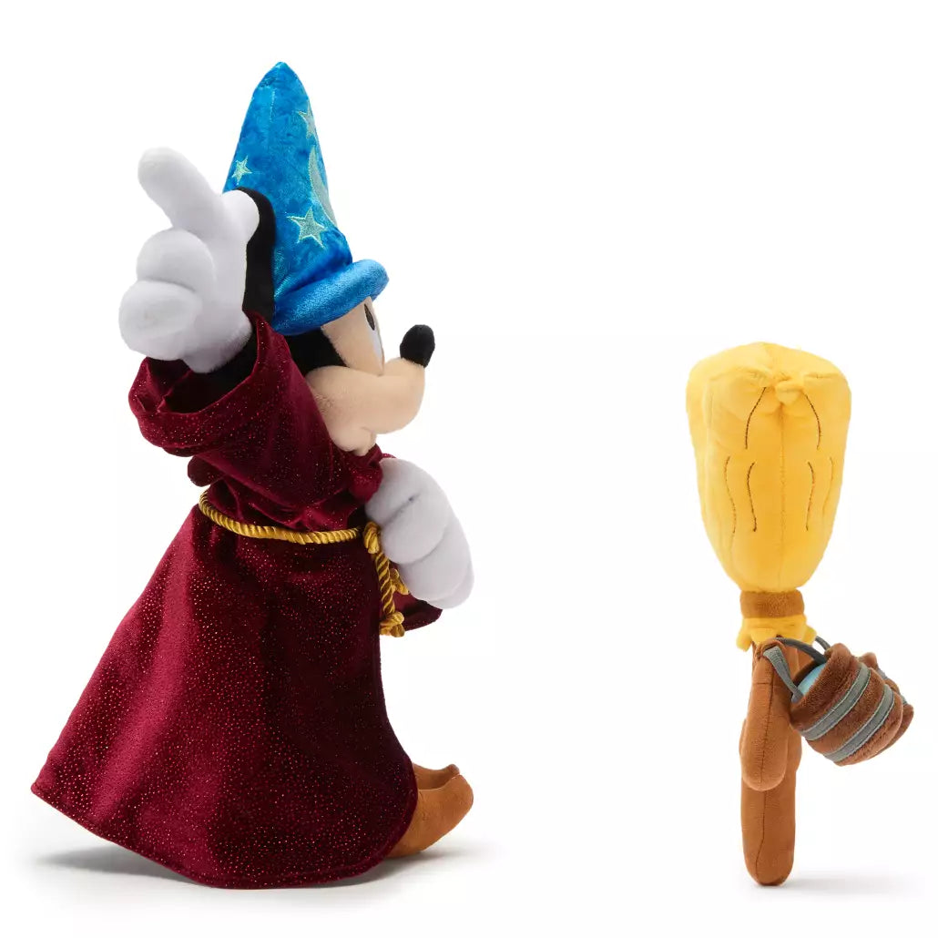 "Pre-Order" HKDL - Sorcerer Mickey Mouse and Magic Broom Plush Set, Fantasia 85th Anniversary