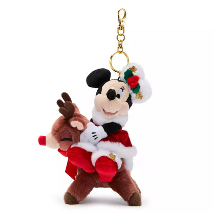 "Pre-Order" HKDL - Minnie Mouse Plush Keychain, Disney Christmas 2025