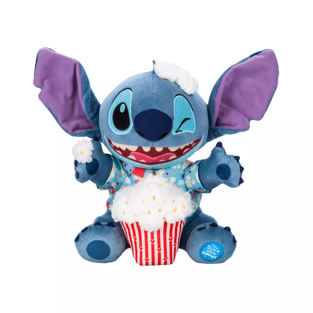 HKDL - Stitch Attacks Snacks Plush, Popcorn, February【Ready Stock】