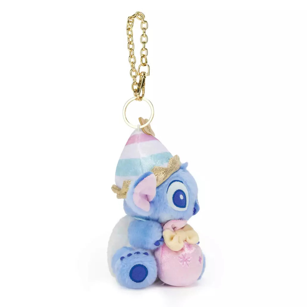 "Pre Order" HKDL - Stitch Plush Keychain, Snow Festival Stitch