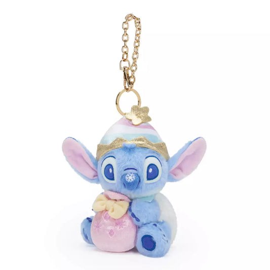 "Pre Order" HKDL - Stitch Plush Keychain, Snow Festival Stitch