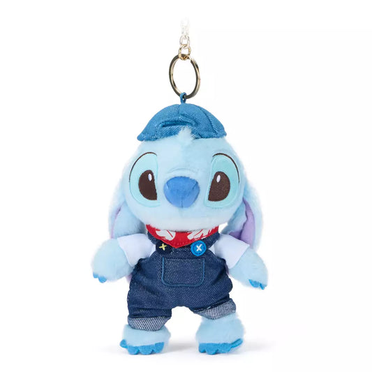 “Pre-order” SHDR/HKDL - Stitch Denim Plush Keychain, Lilo & Stitch