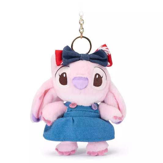 “Pre-order” SHDR/HKDL - Angel Denim Plush Keychain, Lilo & Stitch
