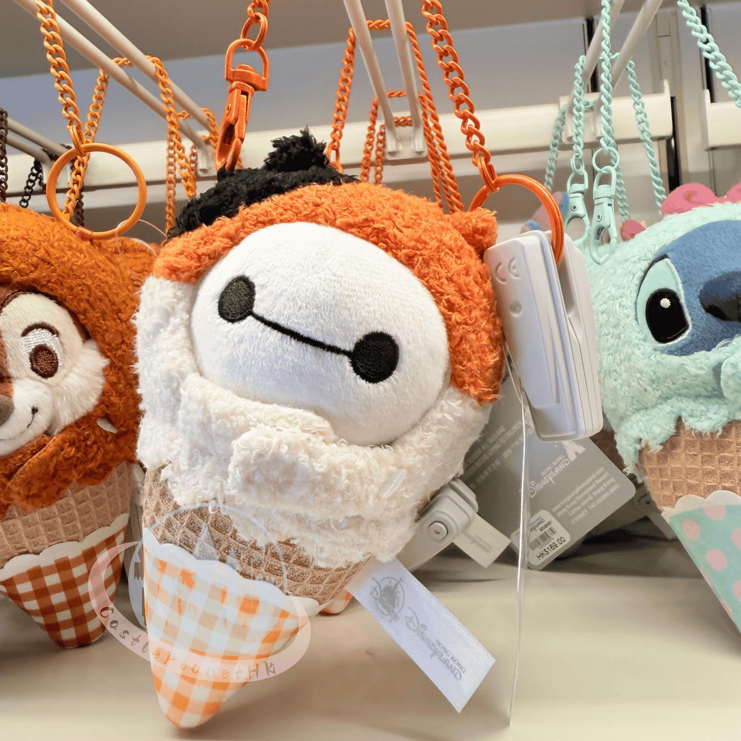 "Pre-Order" HKDL - Baymax Plush Keychain,  Ice Cream Cone 2026