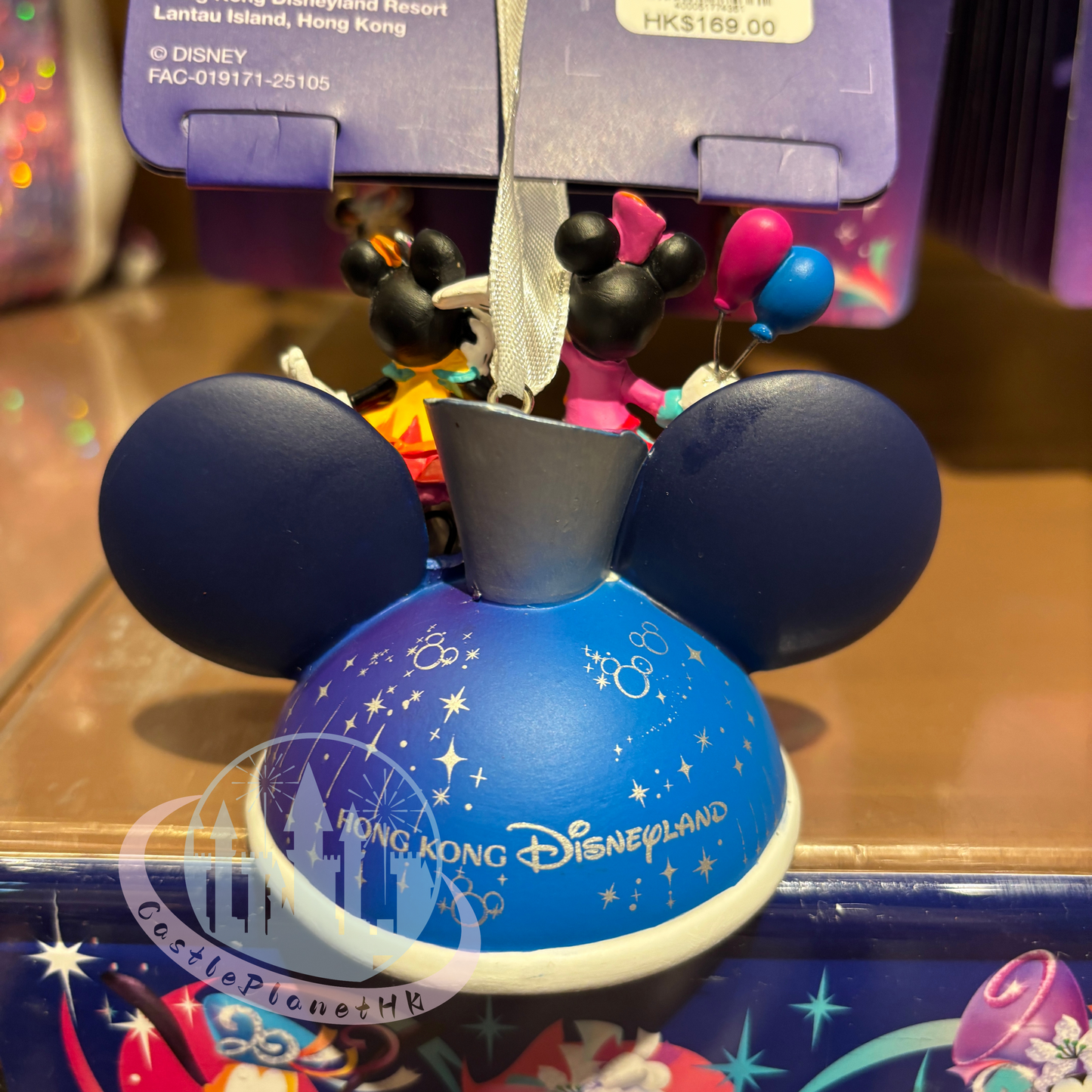 “Pre-order” HKDL - Mickey & Minnie Ear Hat Ornament, HKDL 20th Anniversary Grand Celebration
