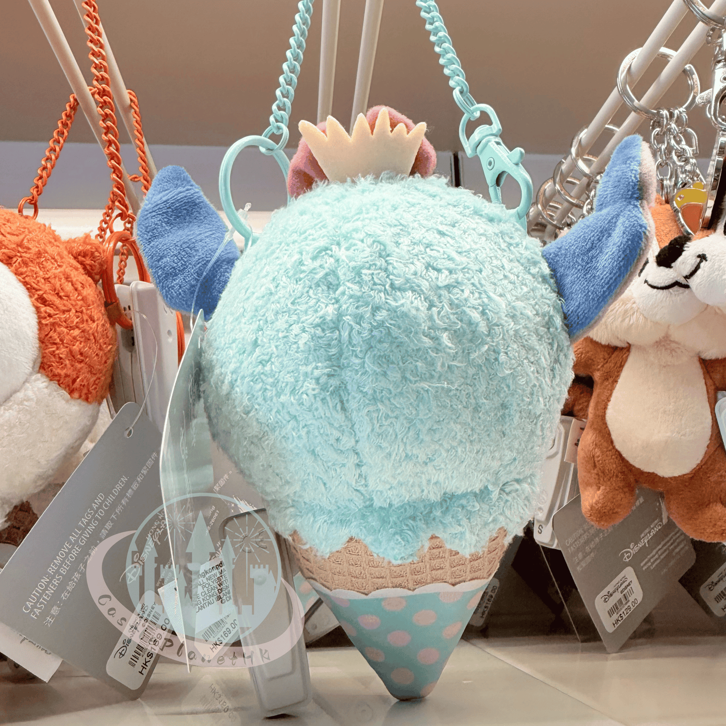 "Pre-Order" HKDL - Stitch Plush Keychain,  Ice Cream Cone 2026
