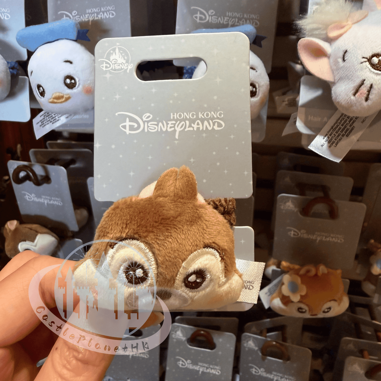 "Pre-Order" HKDL - Chip Head Plush Hair Scrunchie Accessories, Cute Style 2026