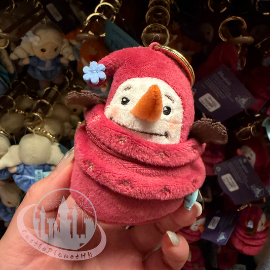 “Pre-order” HKDL - Scarf Tree Olaf mini Plush Keychain, World of Frozen