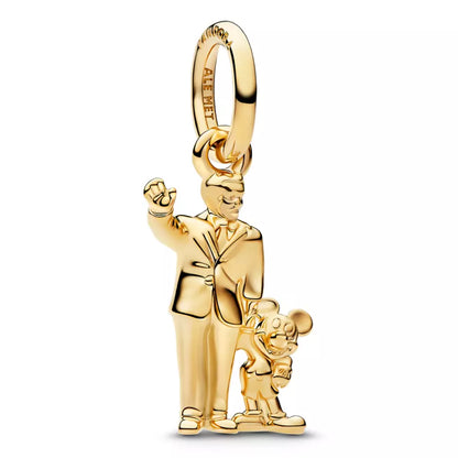 “Pre-order” HKDL - Walt Disney and Mickey Mouse ''Partners'' Statue Dangle Charm (Disney X PANDORA)