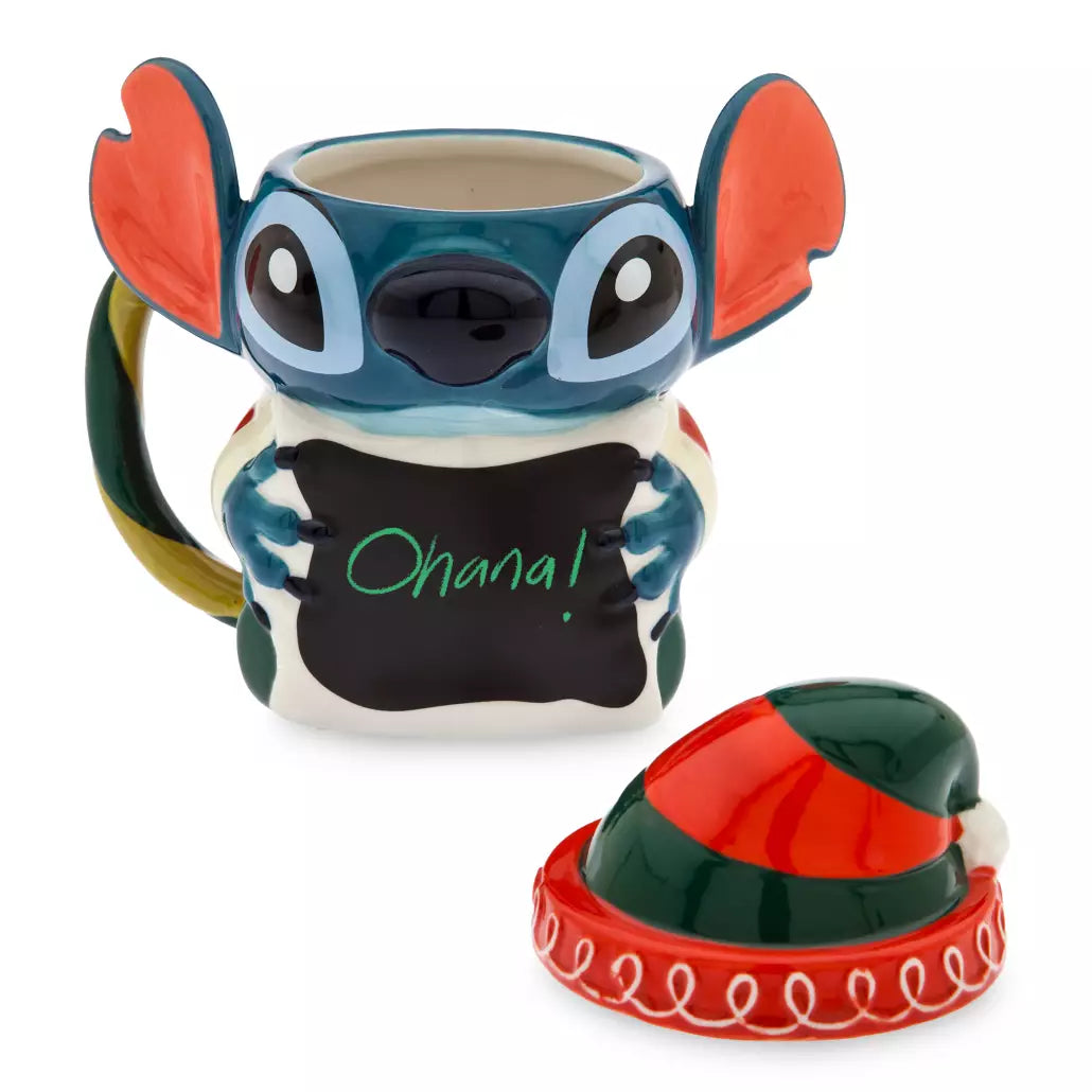 “Pre-order” HKDL - Stitch Holiday Mug with Lid, Lilo & Stitch (Christmas 2024)