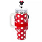 “Pre-order” HKDL - Minnie Mouse Icon Stainless Steel Travel Tumbler with Straw and Zip Case