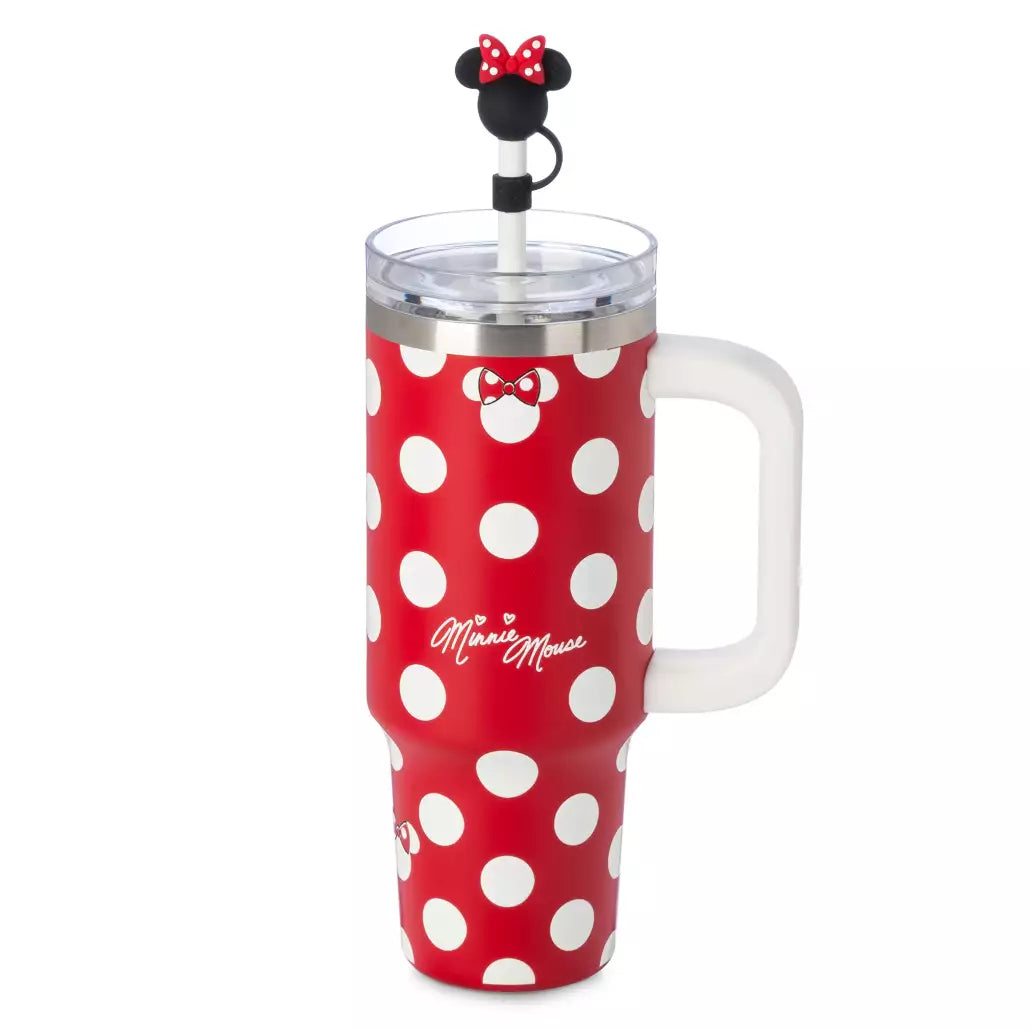 “Pre-order” HKDL - Minnie Mouse Icon Stainless Steel Travel Tumbler with Straw and Zip Case