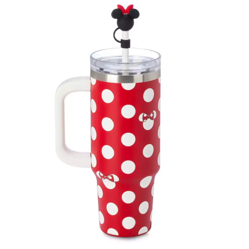 “Pre-order” HKDL - Minnie Mouse Icon Stainless Steel Travel Tumbler with Straw and Zip Case