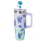 “Pre-order” HKDL - Stitch Stainless Steel Travel Tumbler with Straw and Zip Case, Lilo & Stitch