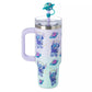 “Pre-order” HKDL - Stitch Stainless Steel Travel Tumbler with Straw and Zip Case, Lilo & Stitch