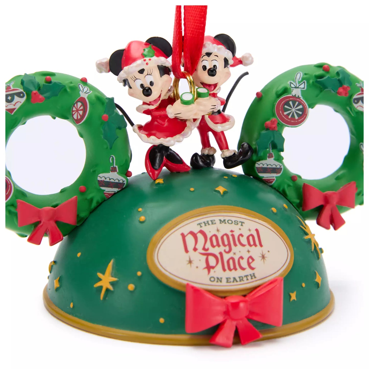 "Pre-Order" HKDL - Mickey and Minnie Mouse Festive Ears Hat Ornament