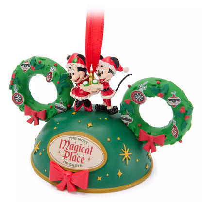 "Pre-Order" HKDL - Mickey and Minnie Mouse Festive Ears Hat Ornament