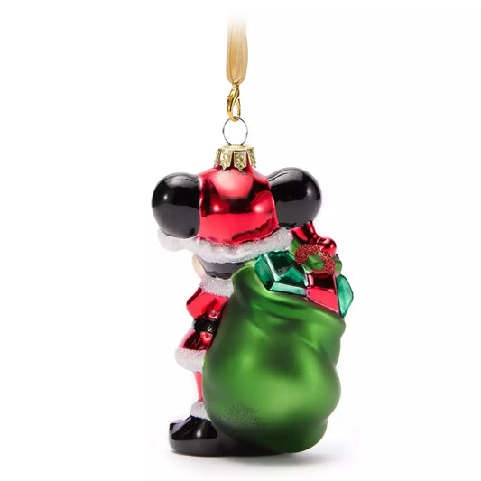 “Pre-order” HKDL - Santa Mickey Mouse Holiday Glass Ornament