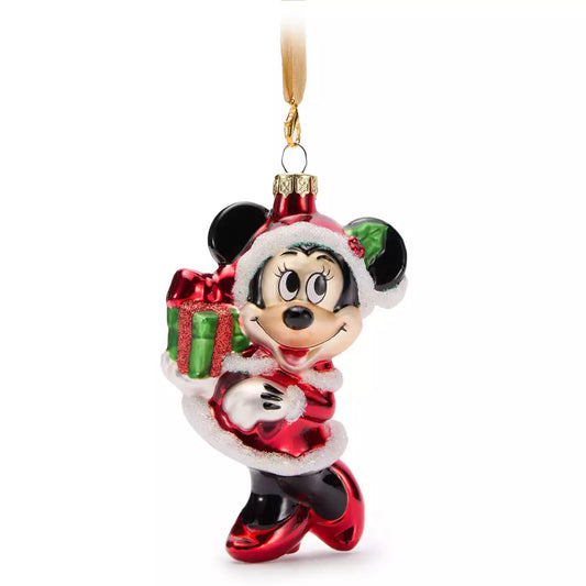 “Pre-order” HKDL - Santa Minnie Mouse Holiday Glass Ornament