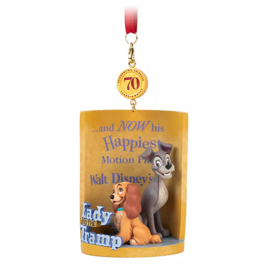 “Pre-order” HKDL - Lady and the Tramp 70th Anniversary Legacy Sketchbook Ornament