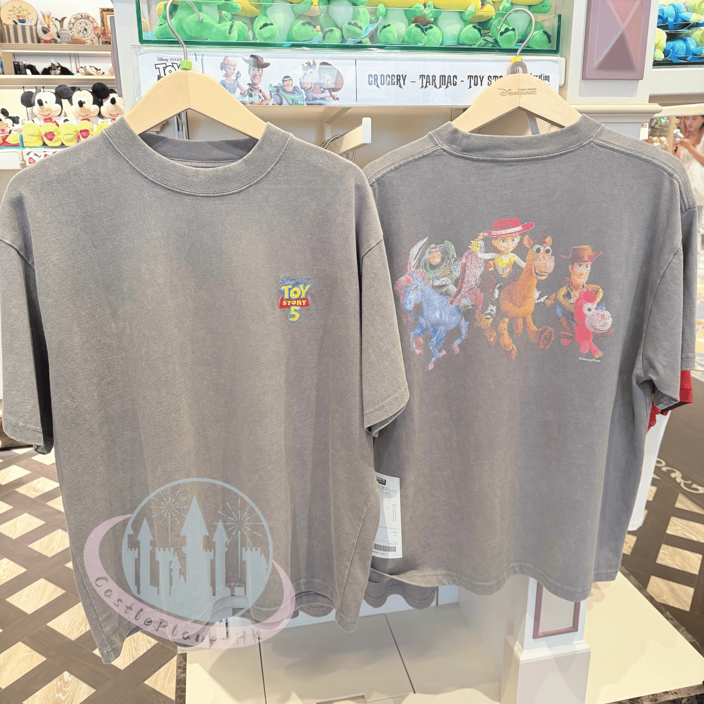 “Pre-order” HKDL - PONY RIDERS WASHED GRAPHIC BOXY TEE for Adults, TOY STORY X GROCERY 2026