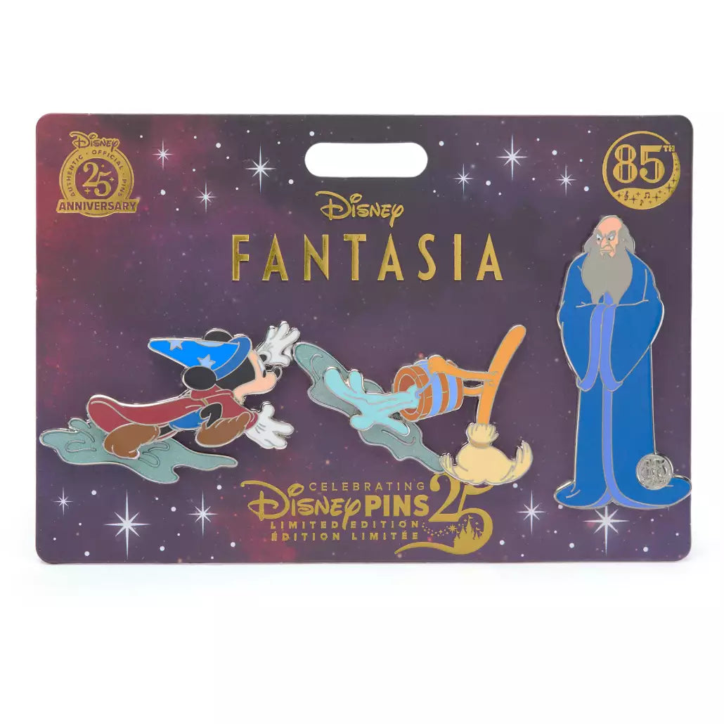 "Pre-Order" HKDL - The Sorcerer's Apprentice 3-Piece Pin Set, Fantasia 85th Anniversary