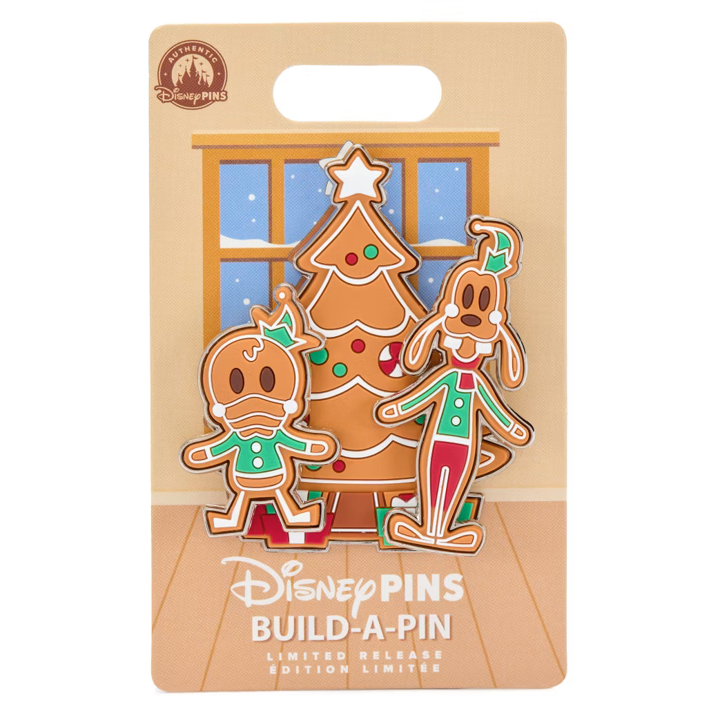 "Pre-Order" HKDL - Donald & Goofy Gingerbread Build-A-Pin Limited Release Set