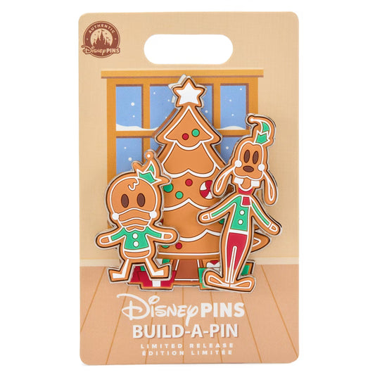 "Pre-Order" HKDL - Donald & Goofy Gingerbread Build-A-Pin Limited Release Set