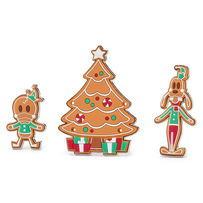 "Pre-Order" HKDL - Donald & Goofy Gingerbread Build-A-Pin Limited Release Set