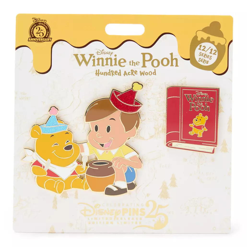 "Pre-Order" HKDL - Winnie the Pooh and Christopher Robin 2-Piece Pin Set, Hundred Acre Wood Series, December