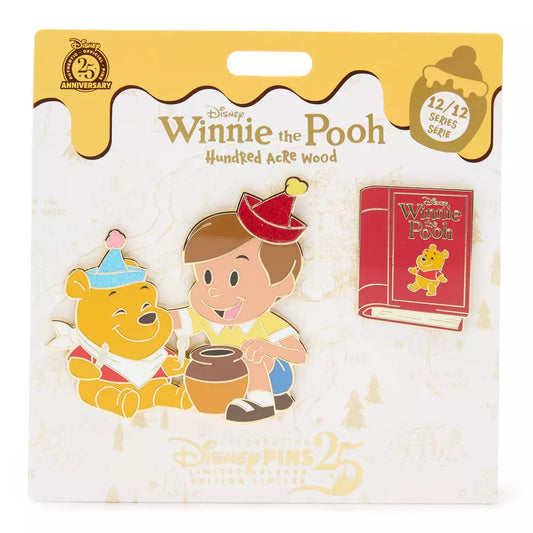 "Pre-Order" HKDL - Winnie the Pooh and Christopher Robin 2-Piece Pin Set, Hundred Acre Wood Series, December