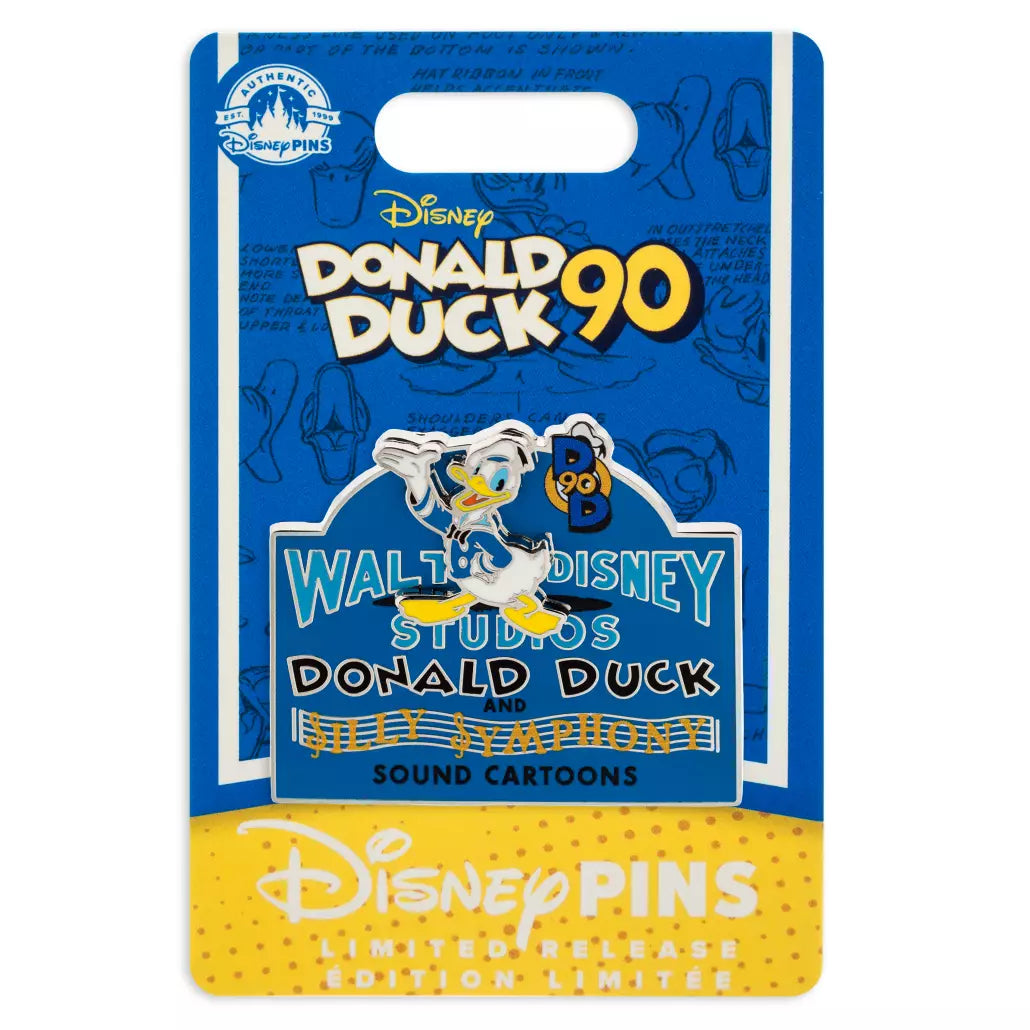 HKDL - Donald Duck 90th Anniversary Walt Disney Studios Pin, Limited Release【Ready Stock】