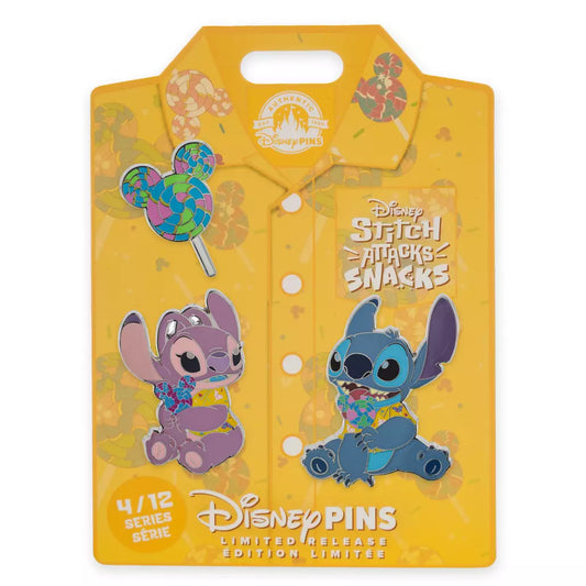 “Pre-order” HKDL - Stitch Attacks Snacks Limited Release Pin Set, Lollipop, April