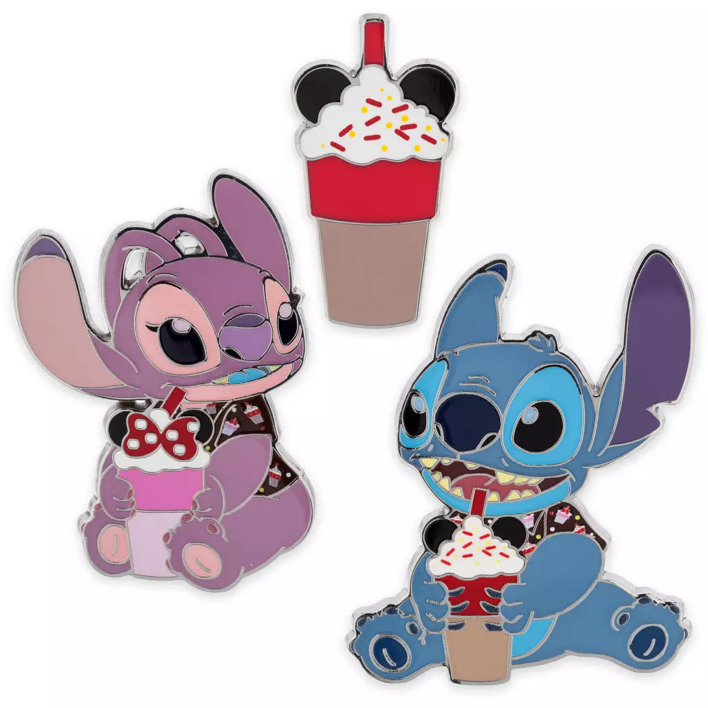 “Pre-order” HKDL - Stitch Attacks Snacks Limited Release Pin Set, Ice Cream Soda, May