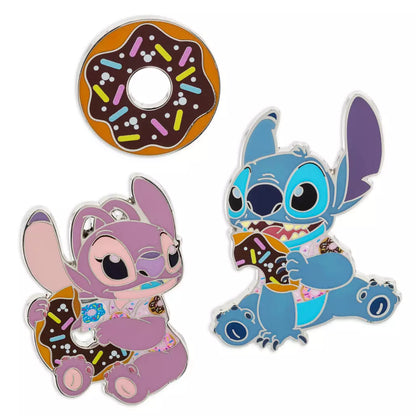 “Pre-order” HKDL - Stitch Attacks Snacks Limited Release Pin Set, Donut, June
