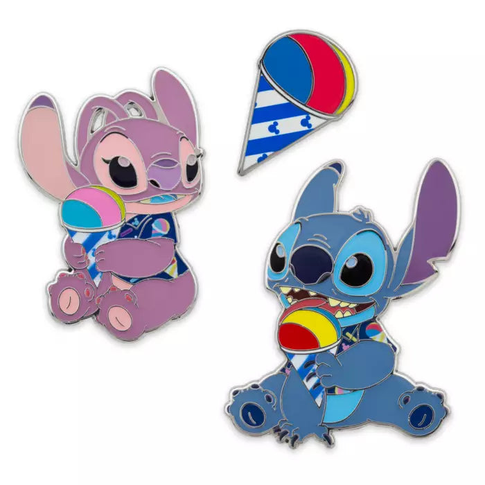 “Pre-order” HKDL - Stitch Attacks Snacks Pin Set, Shaved Ice, July