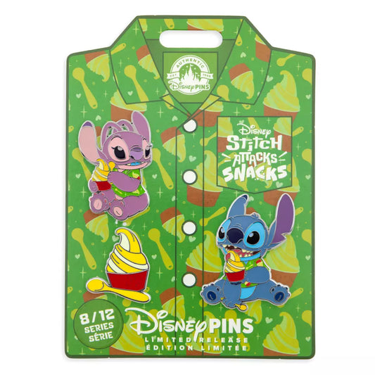 “Pre-order” HKDL - Stitch Attacks Snacks Pin Set, Pineapple Swirl, August