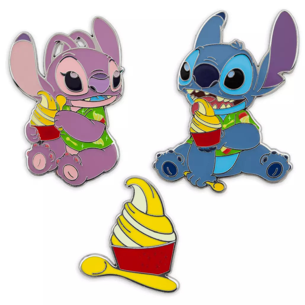 “Pre-order” HKDL - Stitch Attacks Snacks Pin Set, Pineapple Swirl, August