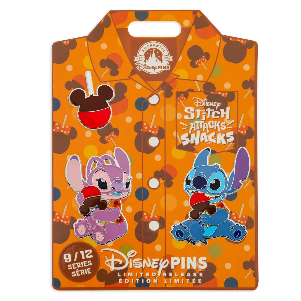 “Pre-order” HKDL - Stitch Attacks Snacks Pin Set, Candy Apple, September