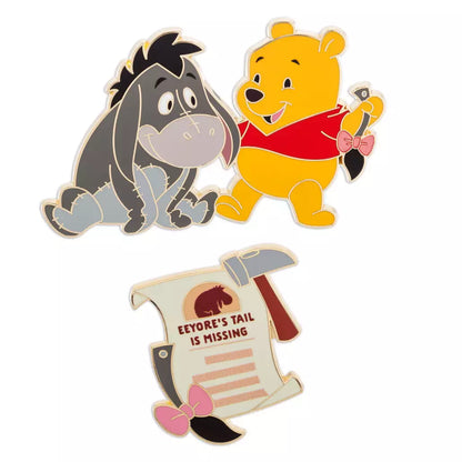 "Pre-Order" HKDL - Winnie the Pooh and Eeyore 2-Piece Pin Set, Hundred Acre Wood Series, March