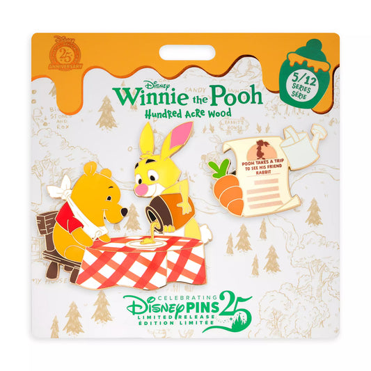 "Pre-Order" HKDL - Winnie the Pooh and Rabbit 2-Piece Pin Set, Hundred Acre Wood Series, May